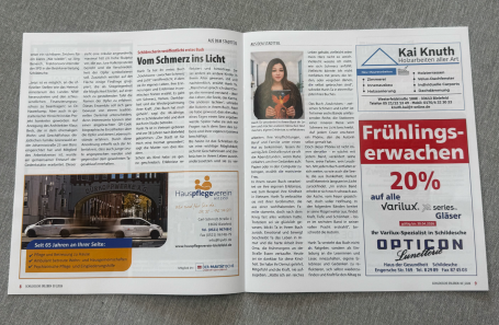 rtikel im Stadtmagazin Bielefeld über die Autorin Hanh Ta und ihr Buch Soulvisions Zwischen Schmerz und Licht
Bildtitel: